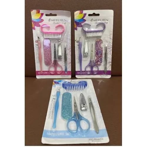 6Pcs Manicure & Pedicure Kit Assorted Colours