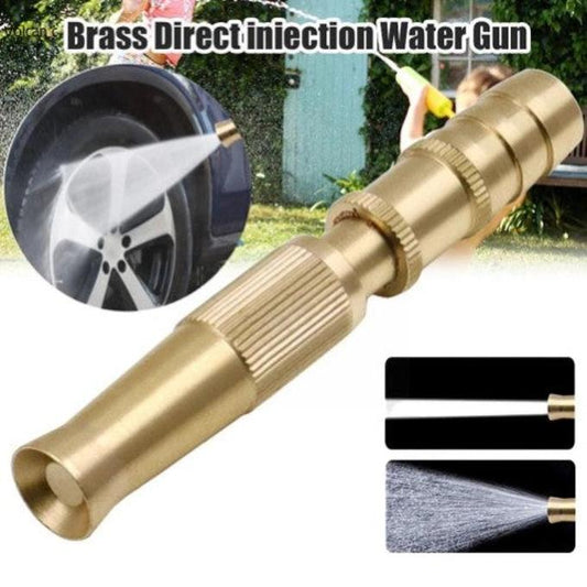 High-Pressure Adjustable Brass Hose Nozzle for Car Wash, Gardening, and Lawn Care (Without Pipe)