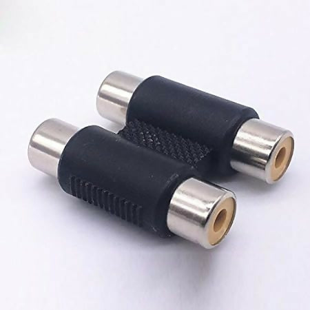 2RCA Female to 2RCA Female Audio Connector Adapter AV Audio Video Plug QW