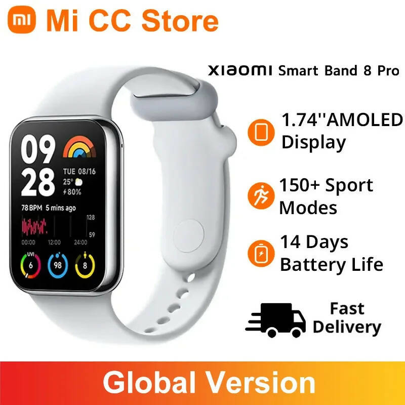 Xiaomi Mi Band 8 Pro Global Version Smart Wristband1.74" Color Square AMOLED GNSS Blood Oxygen Heart Rate Monitor Bluetooth 5.3