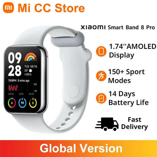 Xiaomi Mi Band 8 Pro Global Version Smart Wristband1.74" Color Square AMOLED GNSS Blood Oxygen Heart Rate Monitor Bluetooth 5.3