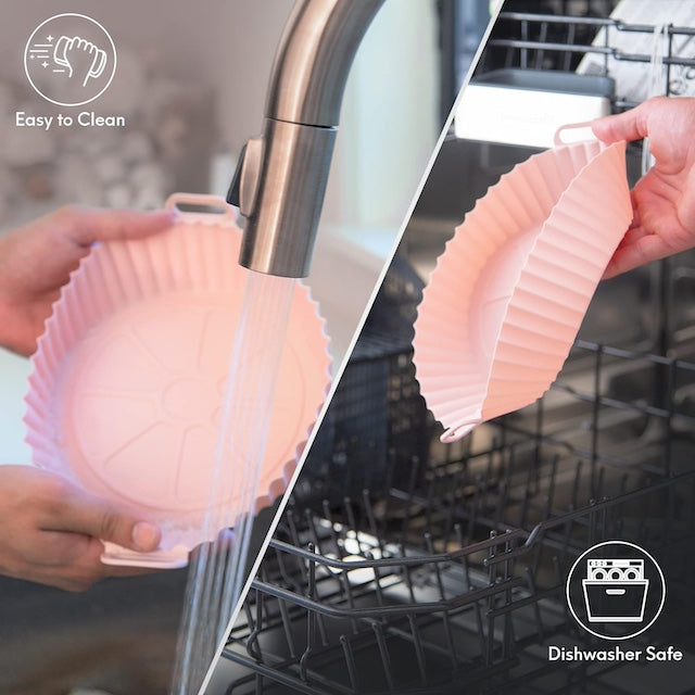 Air Fryer Silicone Lining, Heat Resistant Reusable Liners, Food Safe Oven Accessories, Air Fryer Silicone Pot