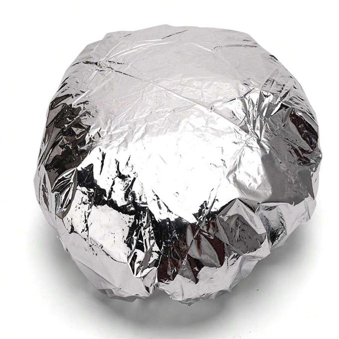 Aluminum Foil Shower Cap Silver Baking Oil Hair Cap, Portable Nourishing Dry Aluminium Heat Insulation Waterproof Ultra-Thin Bath Hat Hood