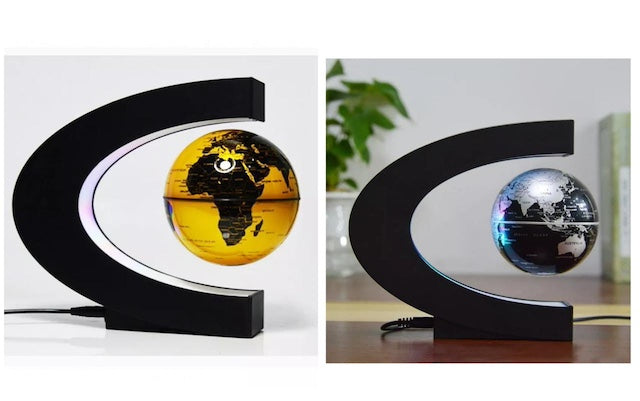 LED Light Table Lamp, Anti-Gravity Floating Global World Map, Magnetic Levitation Floating World Map, Globe Light Lamp