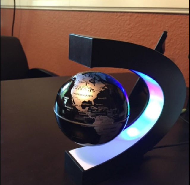 LED Light Table Lamp, Anti-Gravity Floating Global World Map, Magnetic Levitation Floating World Map, Globe Light Lamp