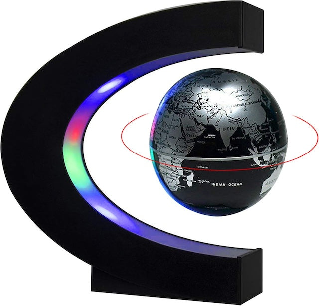 LED Light Table Lamp, Anti-Gravity Floating Global World Map, Magnetic Levitation Floating World Map, Globe Light Lamp