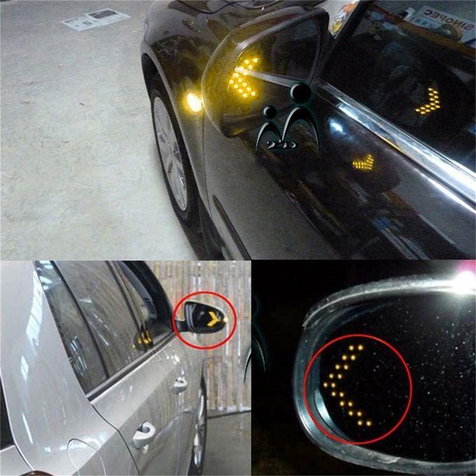 2Pcs Arrow Rear View Mirror Turn Signal Indicator Lights