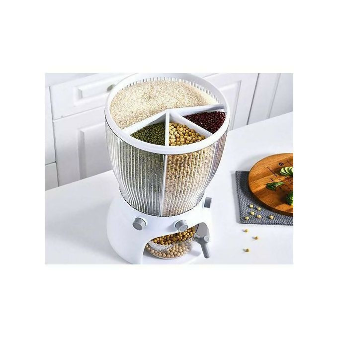 360 Degree Rotating Cereal Dispenser Food Storage Container