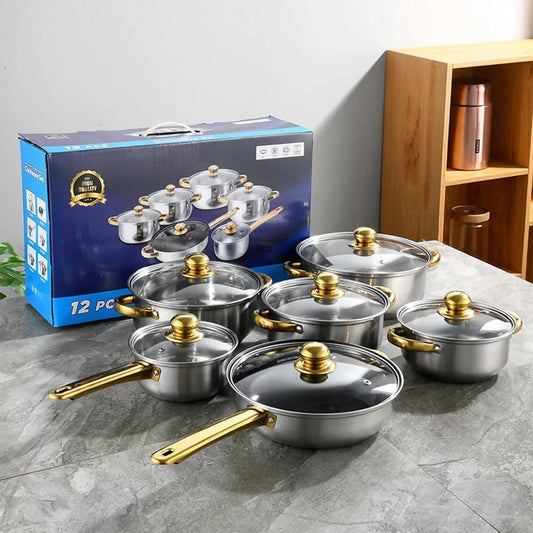 12pc S/Steel Cookware Set