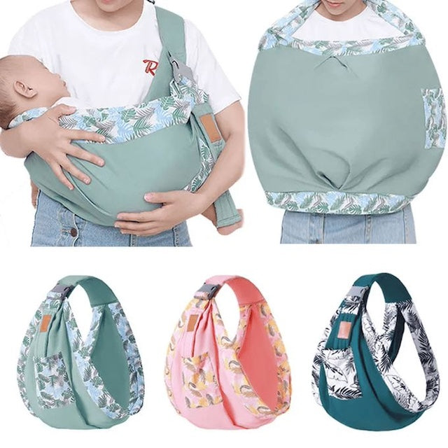 Baby Sling Carrier, Baby Wrap Newborn Sling, Dual Use Infant Nursing Cover Carrier, Fabric Breastfeeding Carriers, Baby Carrier Backpack