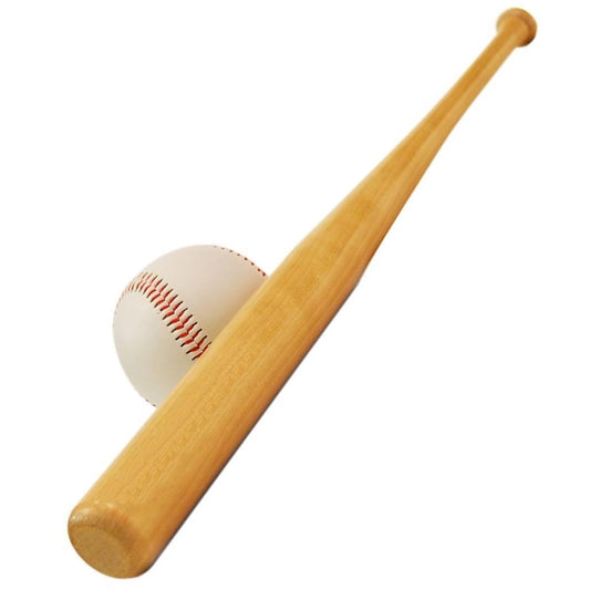 54cm Baseball + Bat for Children Solid Wood Shock Absorbing Durable Softball Stick Kids Training Competition