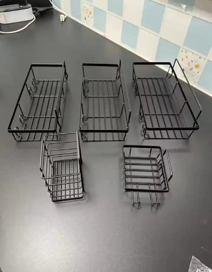 Heavy-Duty Carbon Steel Corner Shower Caddy Set (5-Pack) – Rust-Resistant, Adhesive, Space-Saving Organizer
