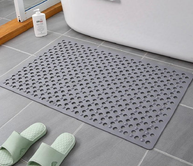 Bathroom Antislip Mat, Long Non-Slip Rubber Shower Mat, Waterproof And Anti-fall Hollow Massage, Washable Floor Mat