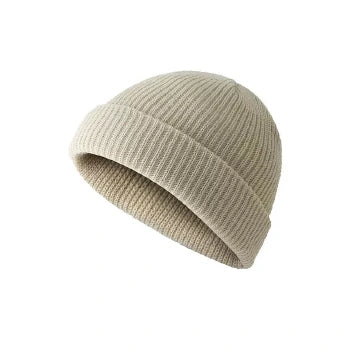 Premium Solid Color Knitted Beanie Hat - Warm, Stylish, Brimless Skullcap
