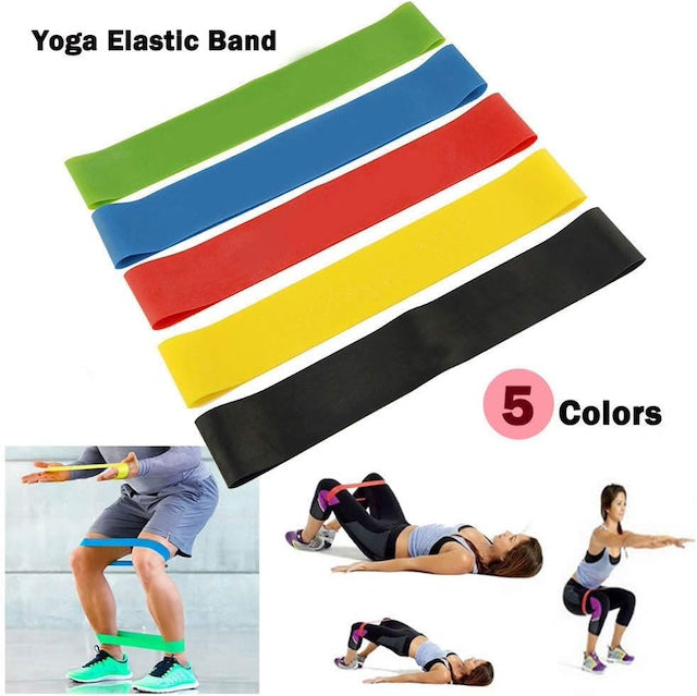 5pcs Set Best Resistance Bands, Sports Resistance Bands Natural Rubber, Fitness Exercise Bands for Legs, Glutes - Best for Home Gym