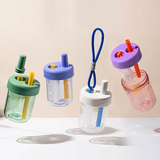 Kids Leak Proof Water Bottle with Straw and Infuser
