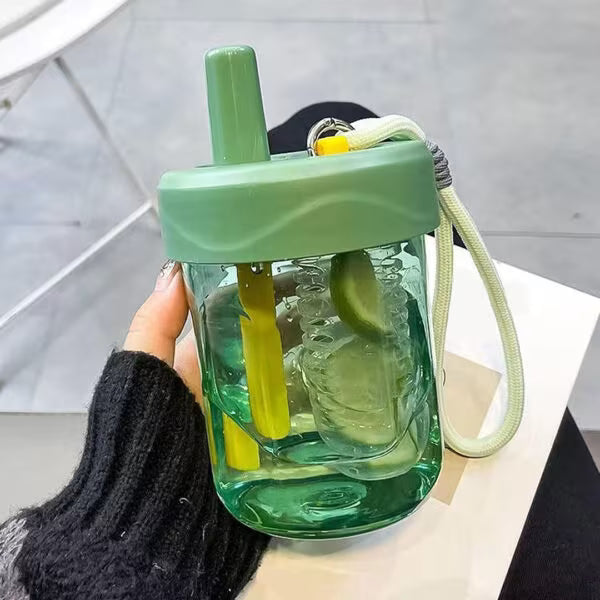 Kids Leak Proof Water Bottle with Straw and Infuser