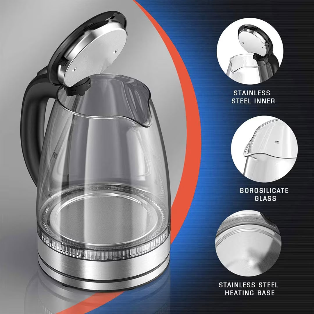 2L Borosilicate Glass Electric Kettle
