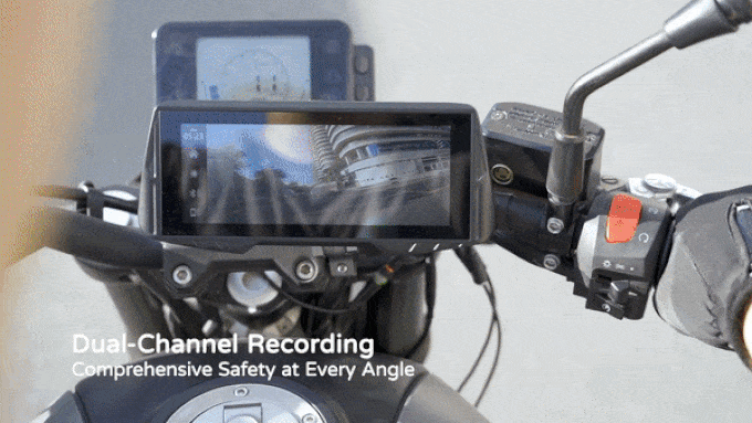 Spedal CL876 Gps Motorcycle Wireless CarPlay/Android Auto 6.86 Inch 1080P Dual Cameras Loop Recording Tire Pressure Monitoring