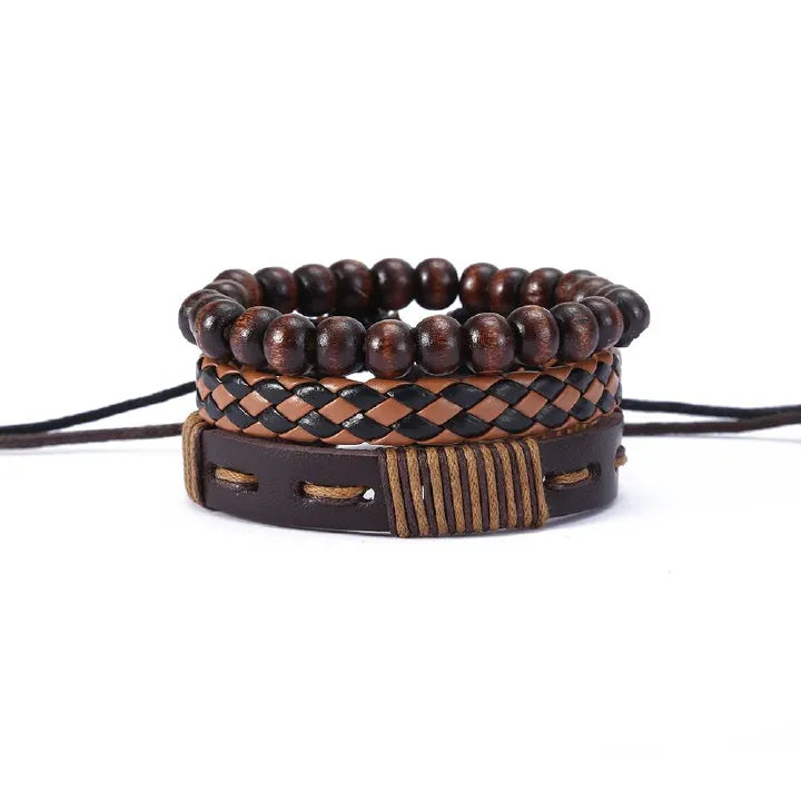 Men's Luxury Quartz Wrist Watch and Bracelet 4-Piece Gift Set