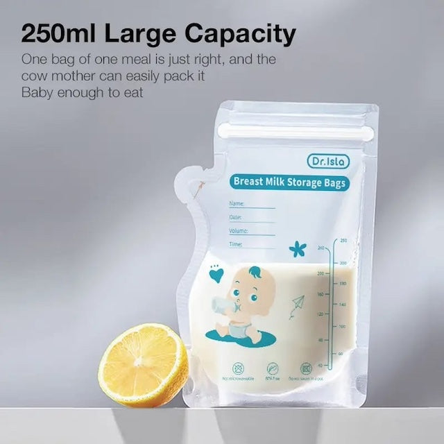 Breast Milk Freezer Bag, Milk Storage Bag, Breastfeeding Essentials, Milk Storage Bags for Freezer, BPA Free - Set of 30