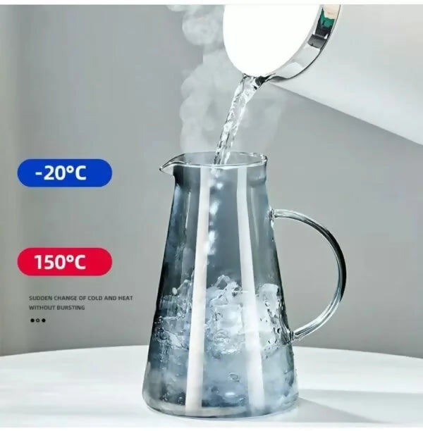 7pc Jug Set Borosilicate Smoky Grey 1950ml