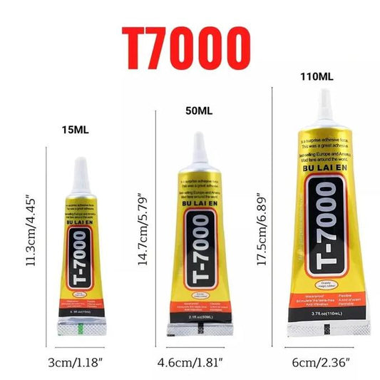 Bulaien T7000 Black Contact DIY Glue Repair Adhesive With Precision Applicator Tip Soft Mobile Phone