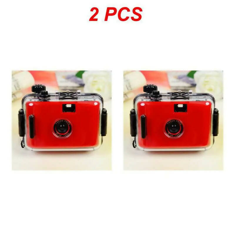 2/5PCS Waterproof Camera Compact Size Waterproof Captures Memories User-friendly Durable Retro Waterproof Camera Retro Camera