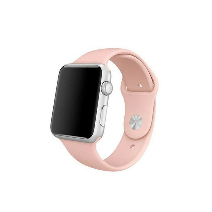 Silicone Watch Bracelet From Liger Compatible With Apple Watch Light Pink