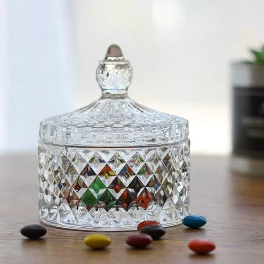 Glass Candy Jar 8.5x9cm