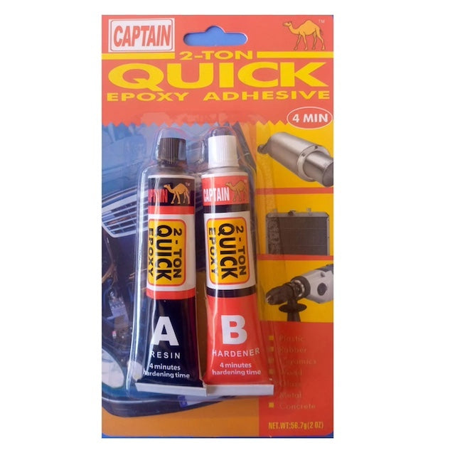 Captain Quick Epoxy Adhesive 2-Ton Resin & Hardener 4 Min 6g+6g, Epoxy Adhesive Resin and Hardener