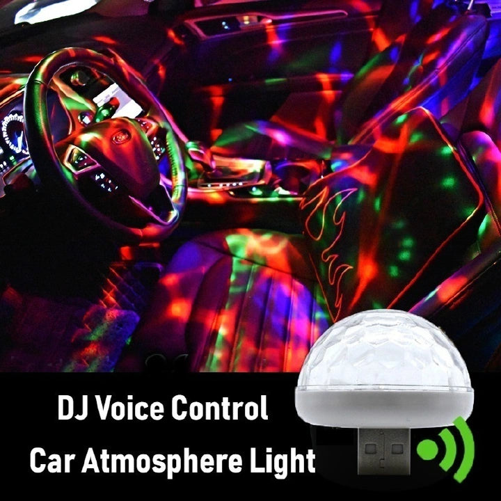 Mini USB Sound Activated Disco Ball LED Multi-Color Party Light
