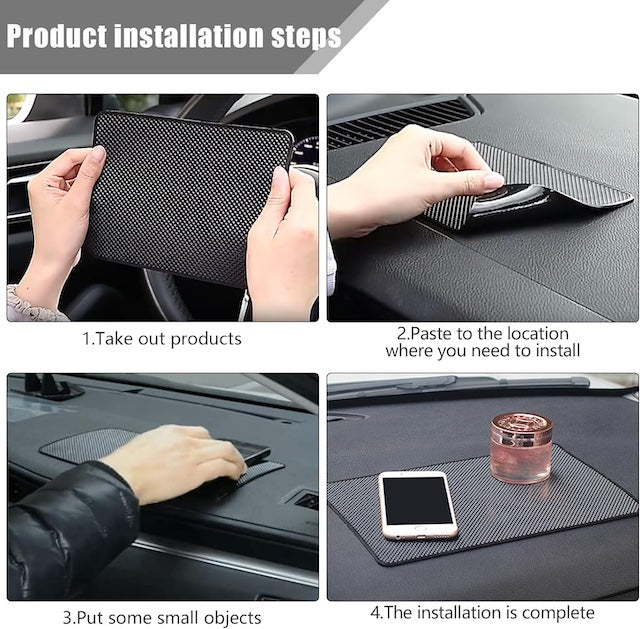 Car Dashboard Antislip Mat, Anti-Slip Car Pads, Magic Dashboard Sticky Adhesive Pad Mat, Dashboard Grip Mat