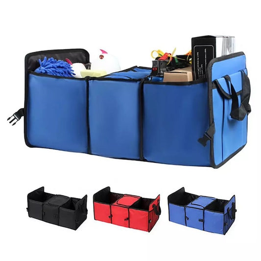 Car Trunk Back Storage Bag with Insulation at the Centre, Car Trunk Storage Bag with Expandable Side pockets