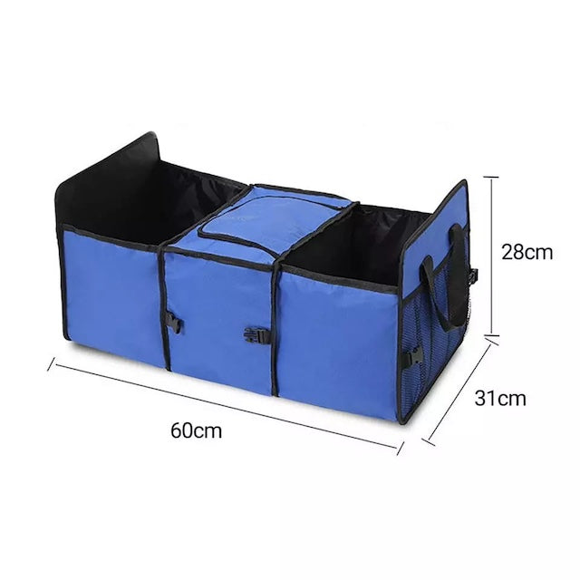 Car Trunk Back Storage Bag with Insulation at the Centre, Car Trunk Storage Bag with Expandable Side pockets