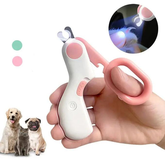 Professional Cat & Puppy Small Pet Nail Clipper Cutter Scissors + LED Light