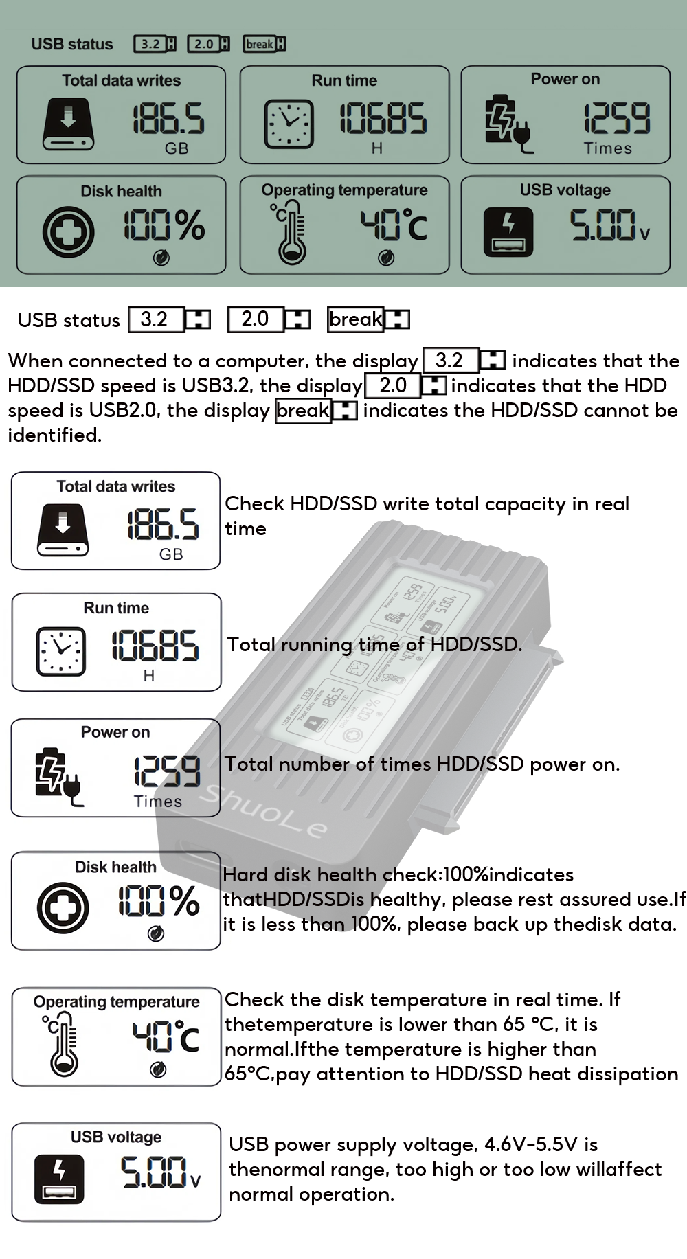 USB to SATA Adapter Converter Cable USB 3.2 3.0 to SATA Converter for 2.5 Inch SSD HDD Hard Drive External adaptador Accessories