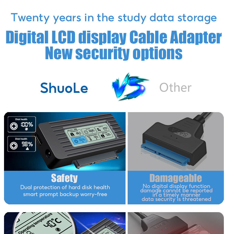 USB to SATA Adapter Converter Cable USB 3.2 3.0 to SATA Converter for 2.5 Inch SSD HDD Hard Drive External adaptador Accessories