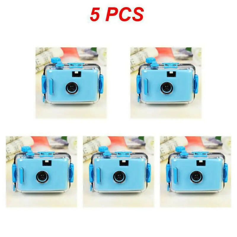 2/5PCS Waterproof Camera Compact Size Waterproof Captures Memories User-friendly Durable Retro Waterproof Camera Retro Camera