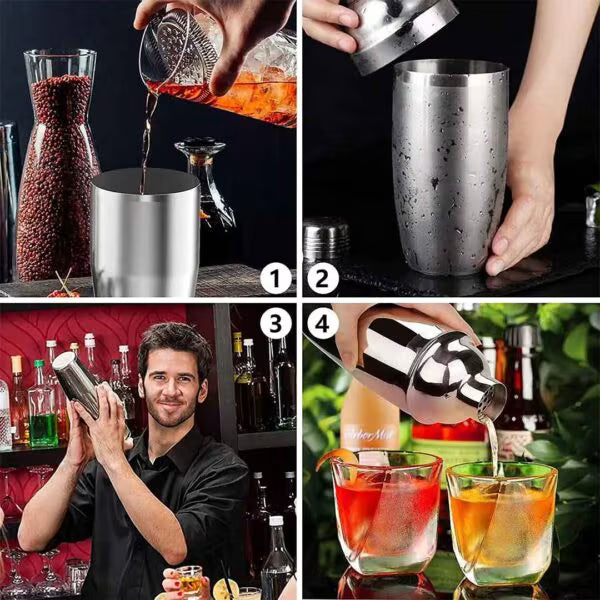 Steel Cocktail Shaker – 550ml & 750ml