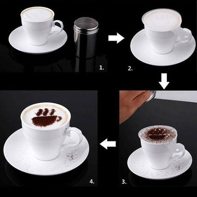 16Pcs/Set Coffee Printing Flower Model Cafe Latte Cappuccino Maker Template, Latte Lover's Coffee Design Topper Tool