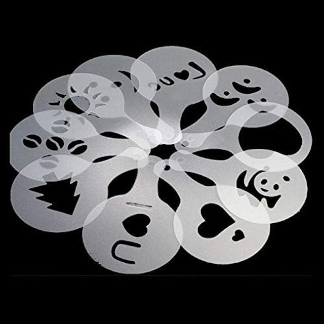 16Pcs/Set Coffee Printing Flower Model Cafe Latte Cappuccino Maker Template, Latte Lover's Coffee Design Topper Tool