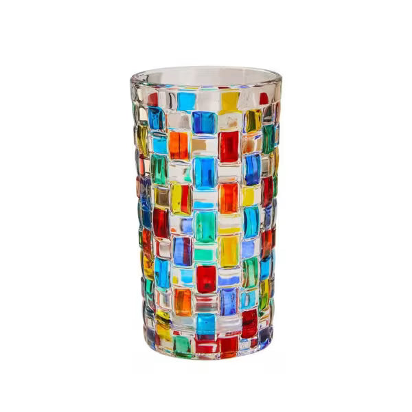 300ml Colourful Mosaic Juice/Water Glass Set (6pc)