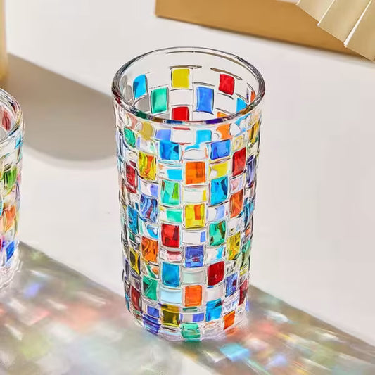 300ml Colourful Mosaic Juice/Water Glass Set (6pc)
