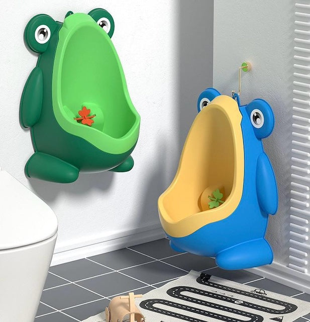 Cute Frog Boys Urinal, Potty Training Urinal, Male Potty Training Urinal Without Hole for Toilet