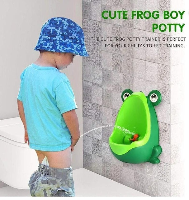 Cute Frog Boys Urinal, Potty Training Urinal, Male Potty Training Urinal Without Hole for Toilet