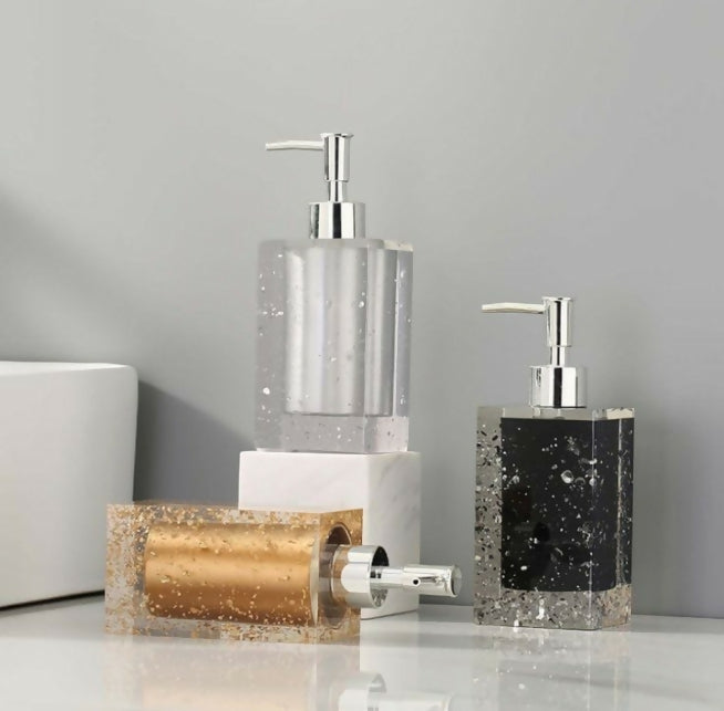 *280ml square resin sparkling soap dispenser