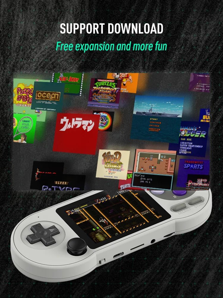 DATA FROG SF2000 Portable Handheld Game Console 3 Inch IPS Retro Game Consoles Built - in 6000 Games Retro Video Games For Kids - 