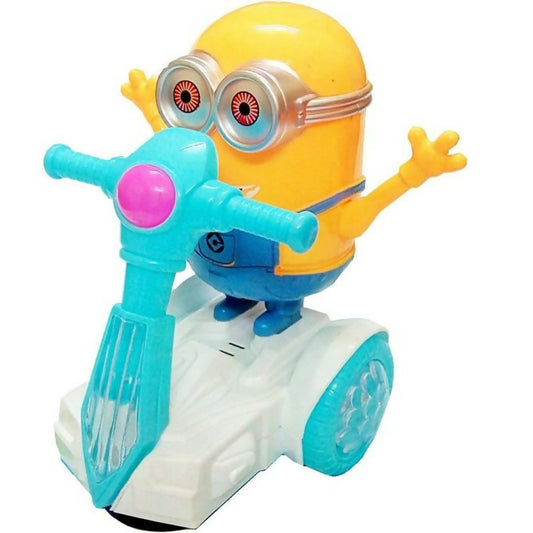 Tricycle Electric Sound Toy Car for Kids - Head and Wheel 3D Light Cartoon Characters Minion