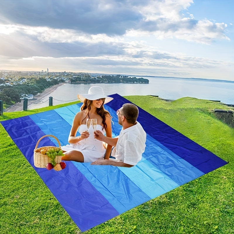 Quick-Dry Waterproof Beach Blanket - Sandproof - Perfect For Outdoor Picnics, Camping, Hiking & Travel - Includes Carry Bag